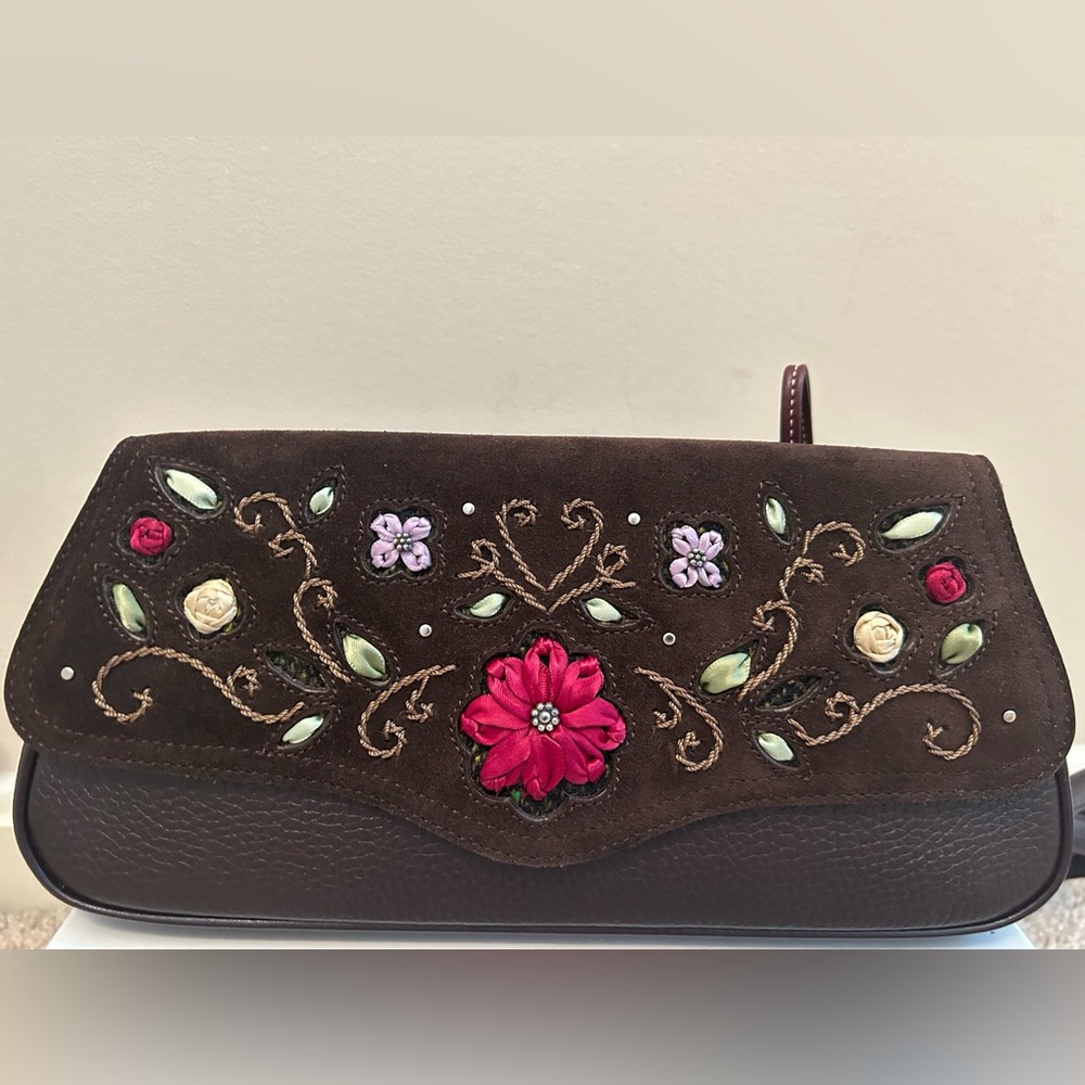 NWT Brighton Bowen and floral leather handbag